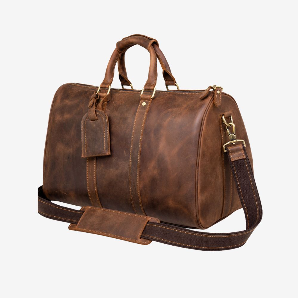 leather travel bag