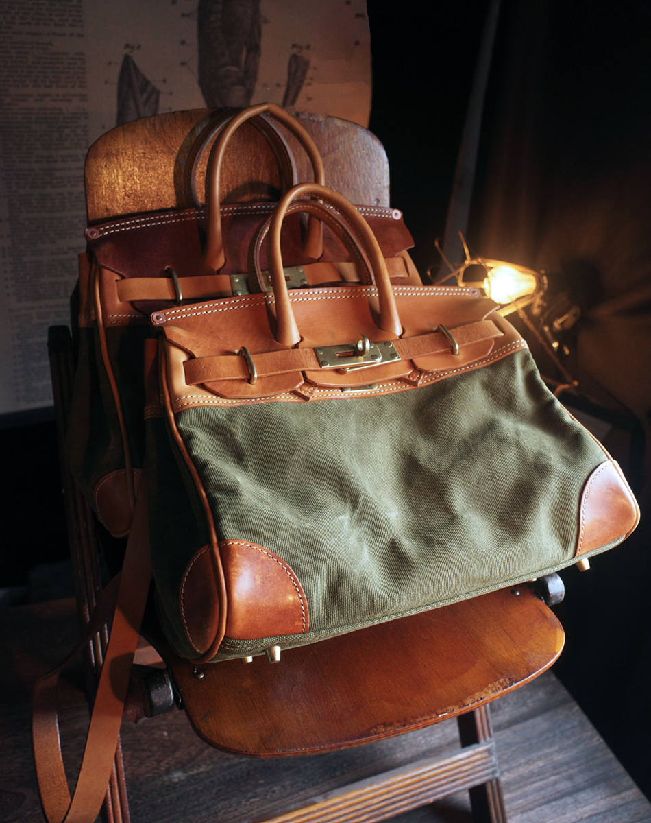 Canvas Leather Shoulder Bag for Daily Use