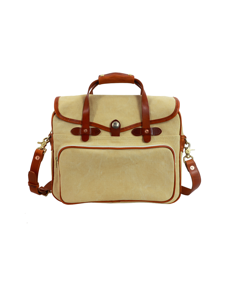 Canvas Leather Work Messenger Bag