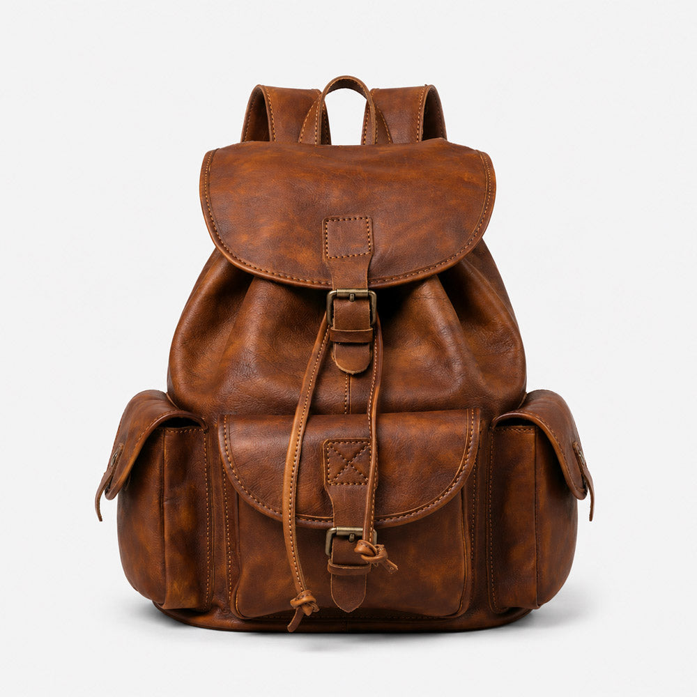 large leather backpack