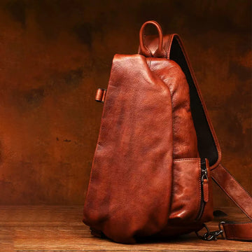 mens leather waist bag