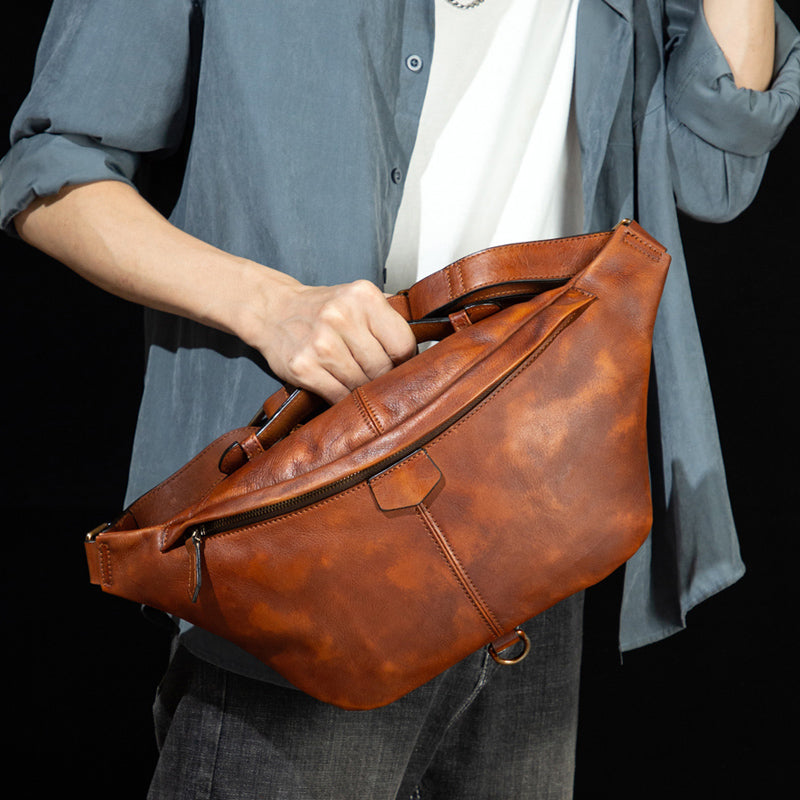 black leather shoulder bag