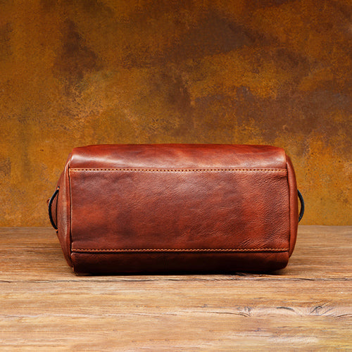 Sac bandoulière en cuir marron pour essentiels quotidiens – Sac à épaule élégant pour sorties décontractées