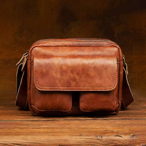 brown leather shoulder bag