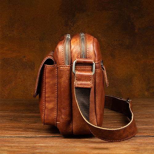 brown messenger bag men