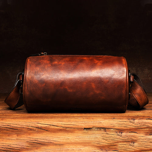 brown leather shoulder bag