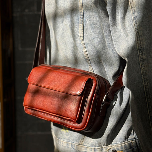 men’s leather messenger bag