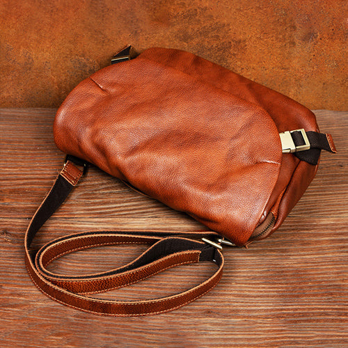 brown leather crossbody bag