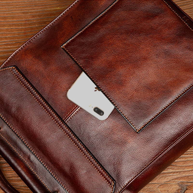 Brown Messenger Bag with Classic College Style