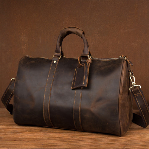 leather travel bag